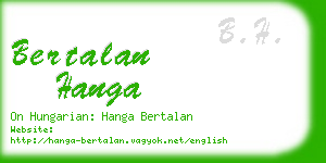 bertalan hanga business card